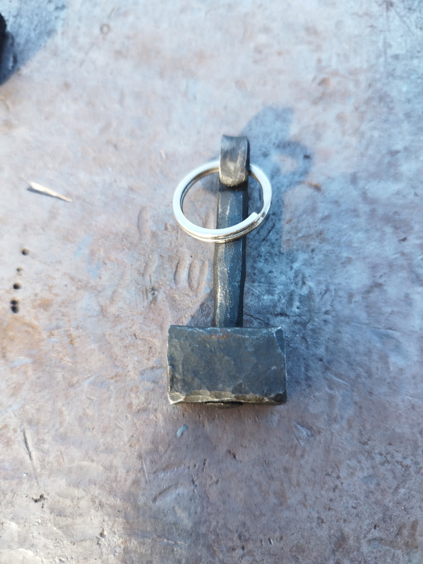 Hand-Forged Norse God Hammer Keychain