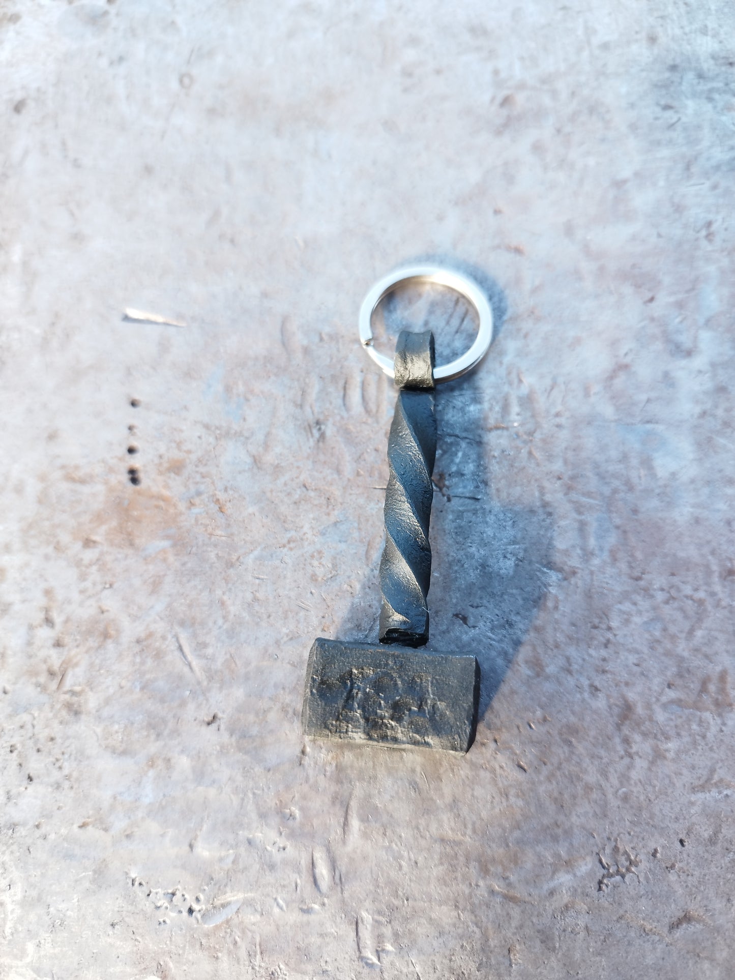 Hand-Forged Norse God Hammer Keychain
