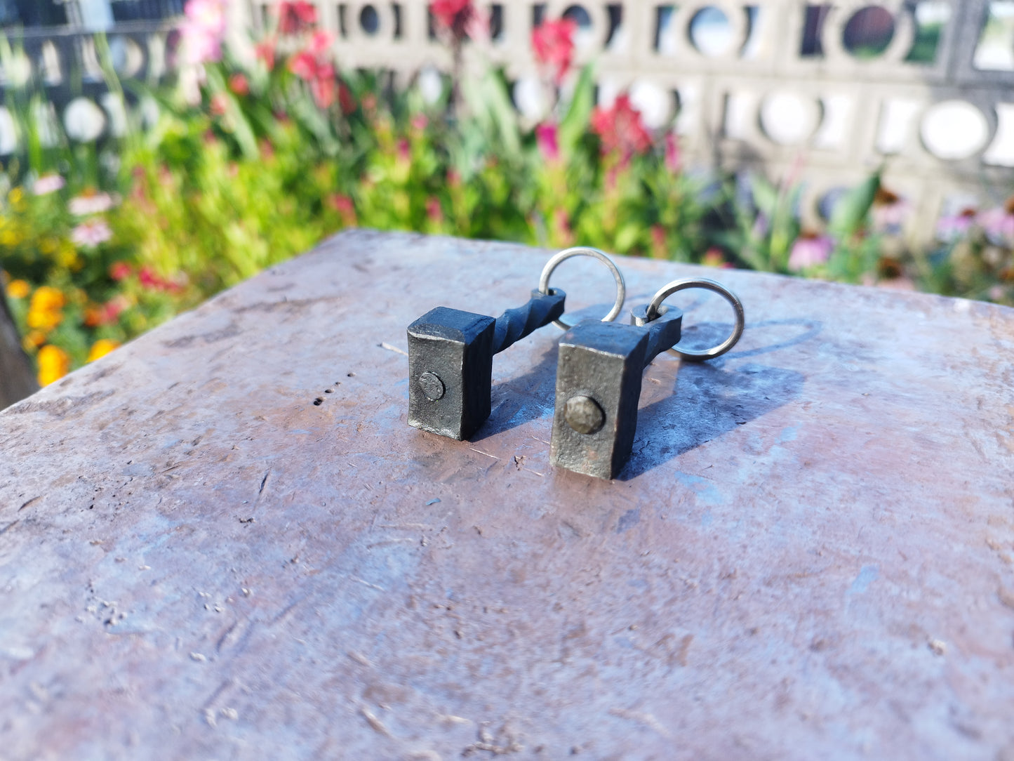 Hand-Forged Norse God Hammer Keychain