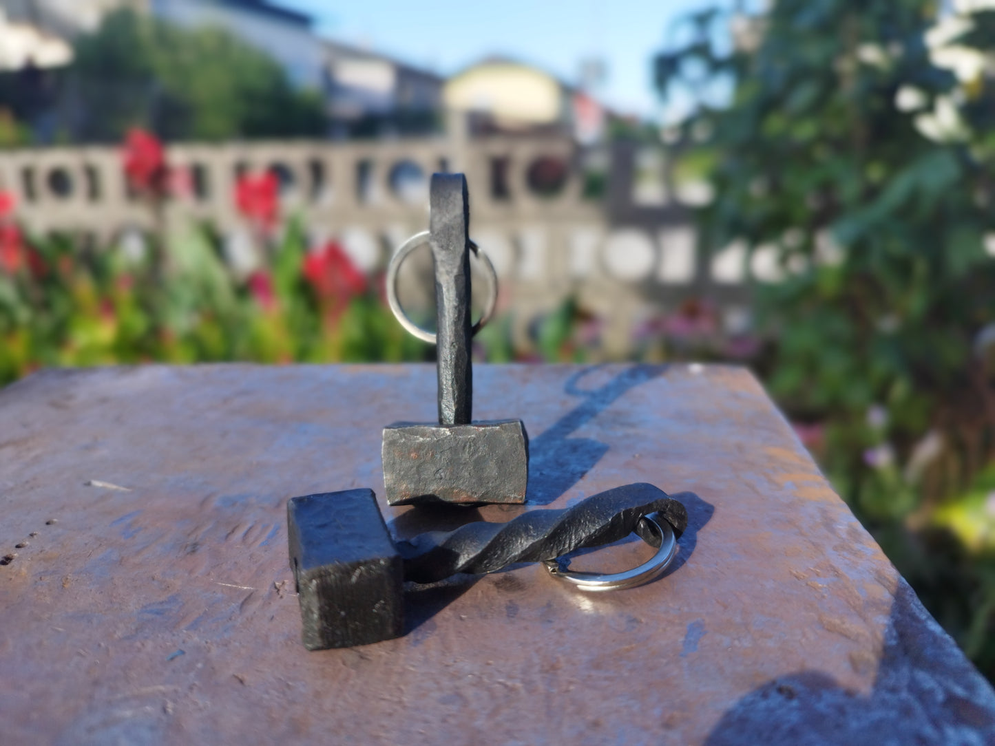 Hand-Forged Norse God Hammer Keychain