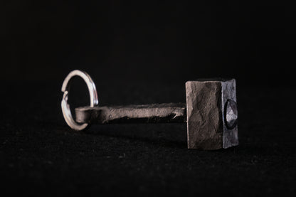 Hand-Forged Norse God Hammer Keychain